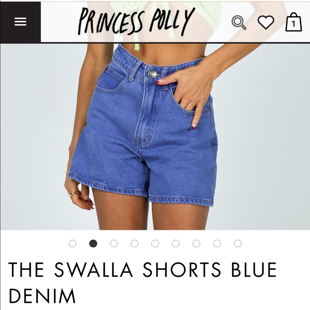 Princess Polly High Waisted Denim Shorts